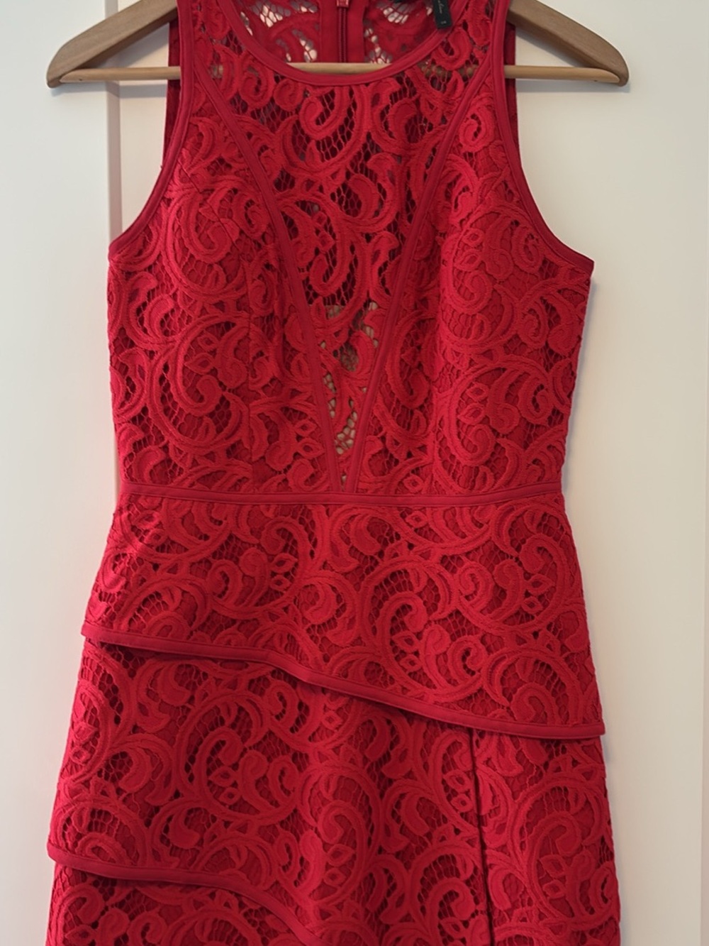 BCBG Red Lace Dress